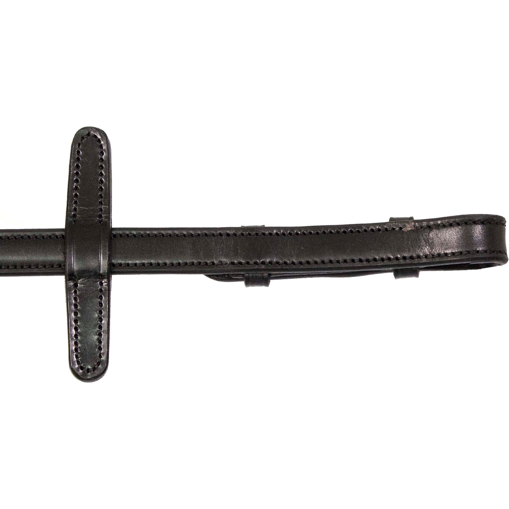 Henry James Saddlery Small Pimple Hybrid Rubber Reins with Leather Stoppers RR6 - Black